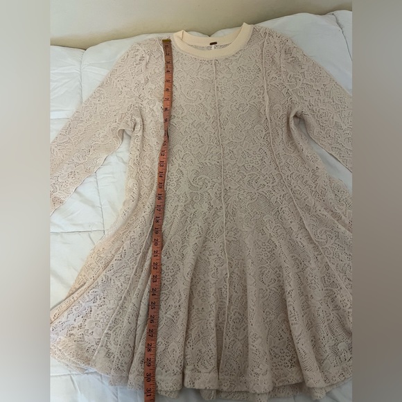 EUC Free People Coffee In The Morning In Chamoix Lace Tunic Top Medium Orig $128 - Picture 8 of 11